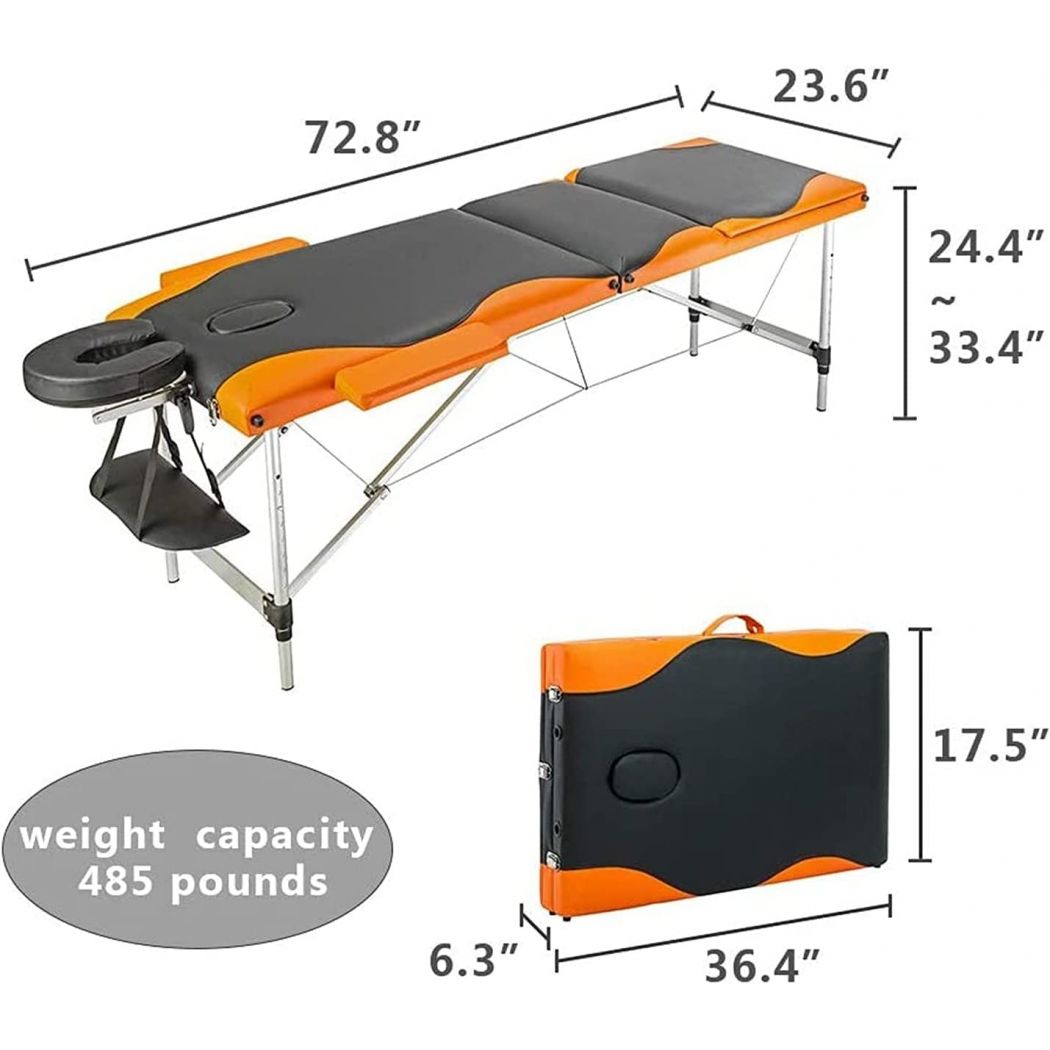 Beauty Salon Professional Adjustable Folding Facial Massage Bed